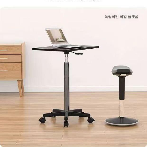 이동식 사이드 스탠드 책상 테이블 노트북 보조 검정색 T88 블랙 59-80cm - 상품 이미지