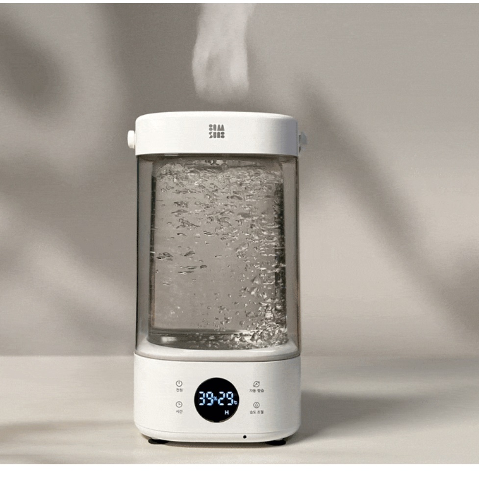 저소음 스탠드형 가열식 가습기 사무실 온열 가습기 대용량 스팀 가습기