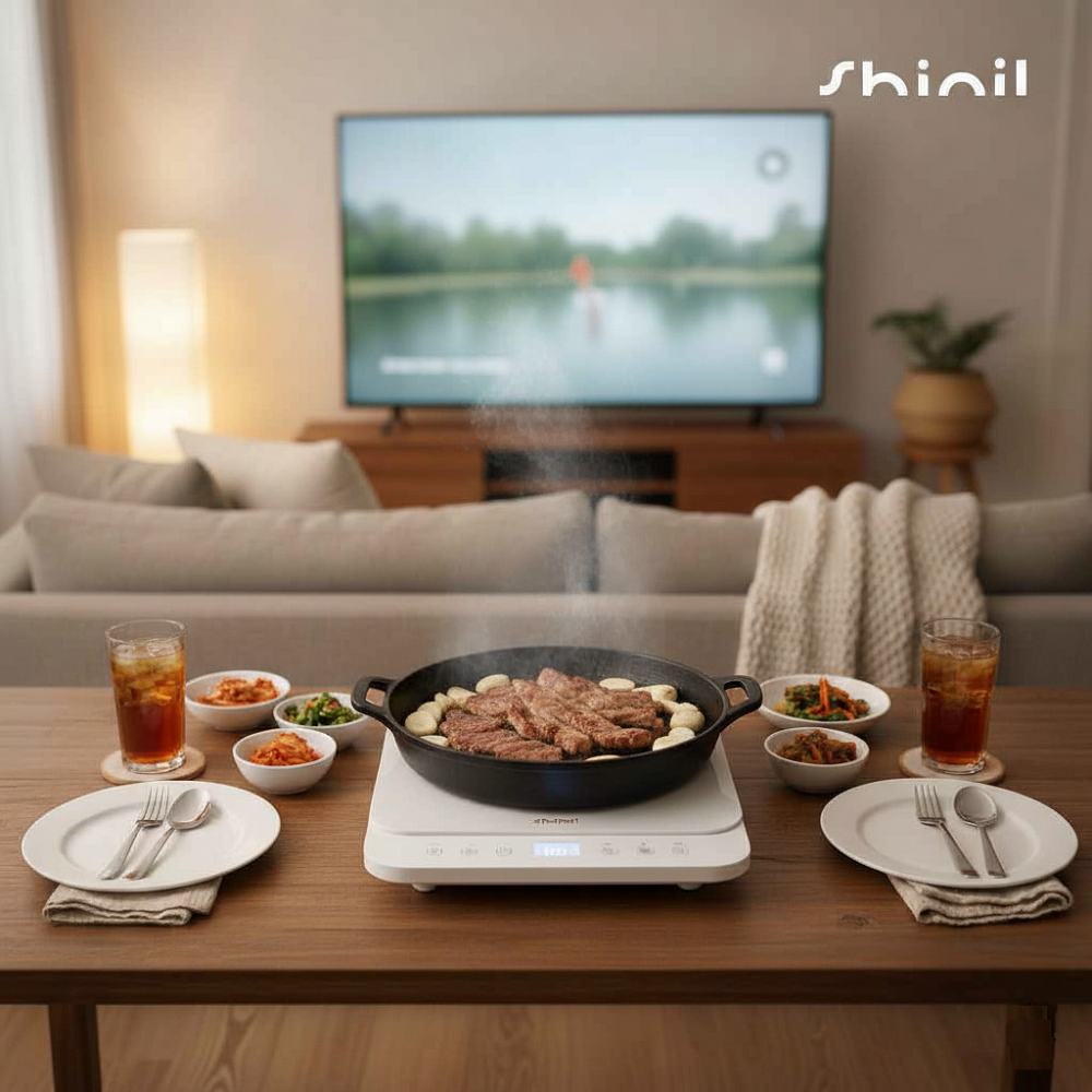 신일 1구 인덕션 전기 레인지 가정용 업소용 휴대용 탕비실 미니 슬림 캠핑