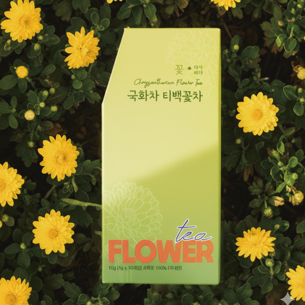 [꽃다시피다] 국내산 수제꽃차 국화차 티백차 - 상품 이미지