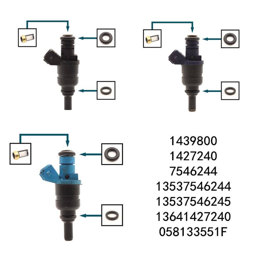 Haneex 6pcs 연료 인젝터, BMW E36 E39 E46 3 5 7 SERIES X3 X5 Z4 3.0 1439800 1427240 058133551F01-06용 수리 오링 - 상세 이미지 2