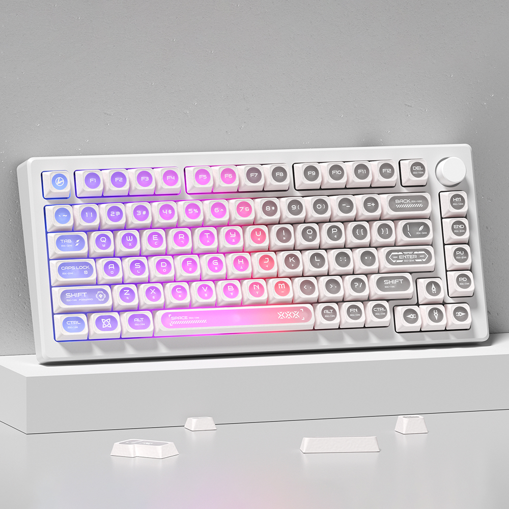 캣츠아이 화이트 한글 반투명 키캡 CHERRY PBT 기계식키보드 호환 키캡 136키 이미지 6
