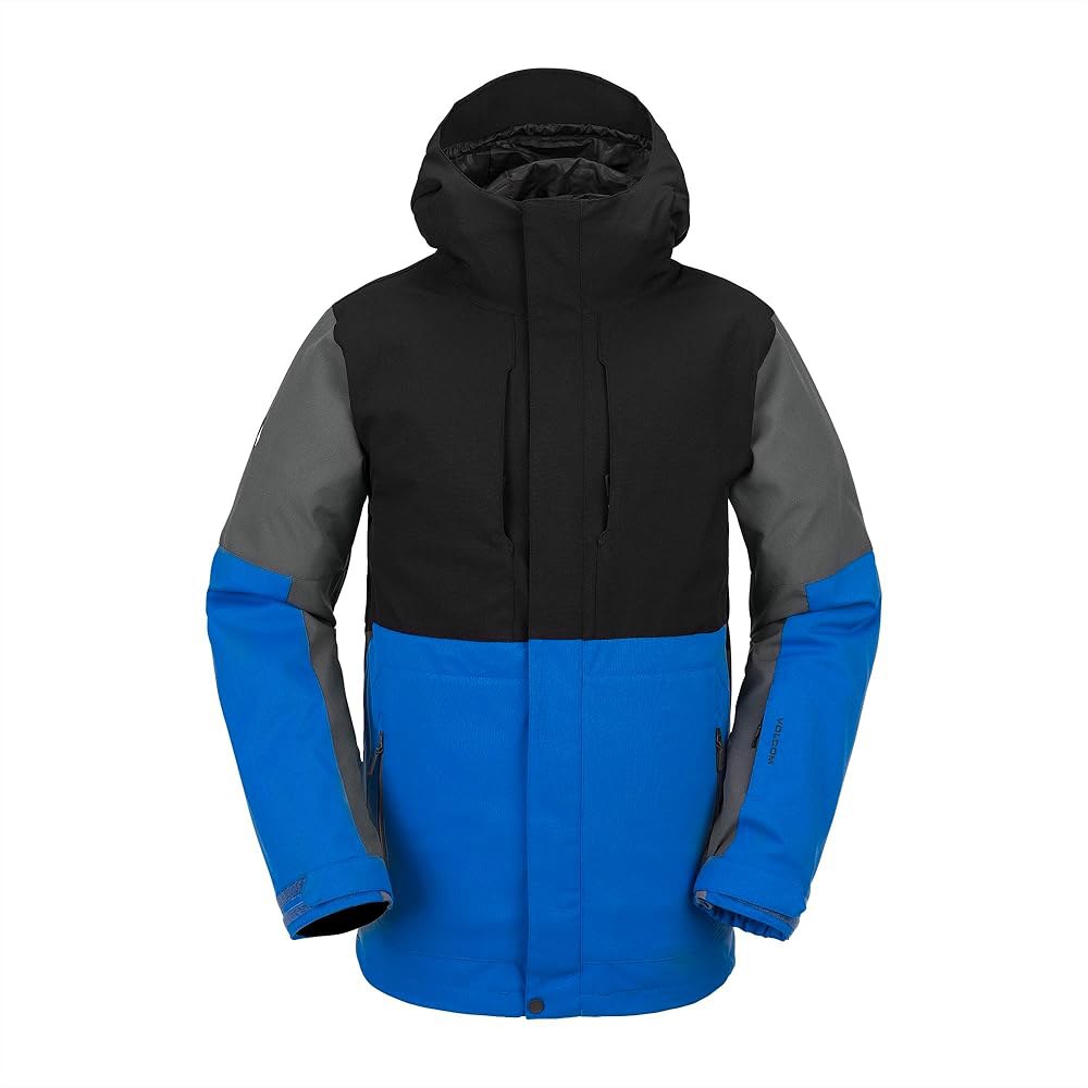 Volcom 남성용 스탠다드 V.CO OP 스노우보드 스키 겨울 재킷, 일렉트릭 블루 S4 Teak S4 Medium - 상품 이미지