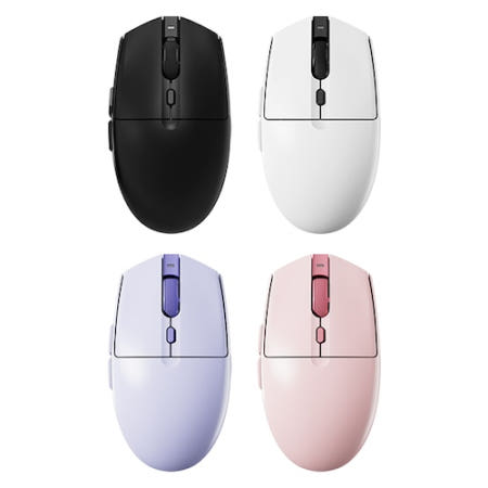 ABKO A102 무선 3모드 스탠다드 그립 게이밍 마우스 퍼플