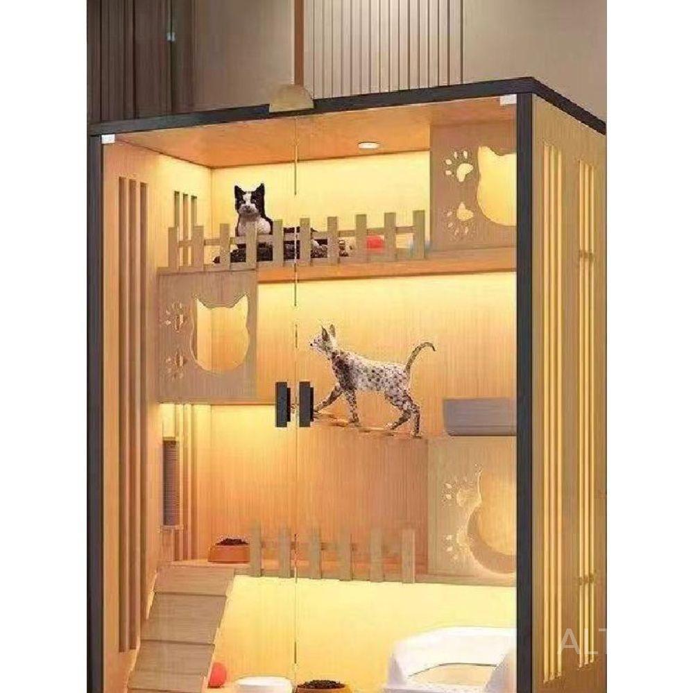 우드 슈가글라이더 케이지 빌라 사육장 대형 1200 1500 블랙(설치 미포함) HT 90x60x150cm - 상세 이미지 3