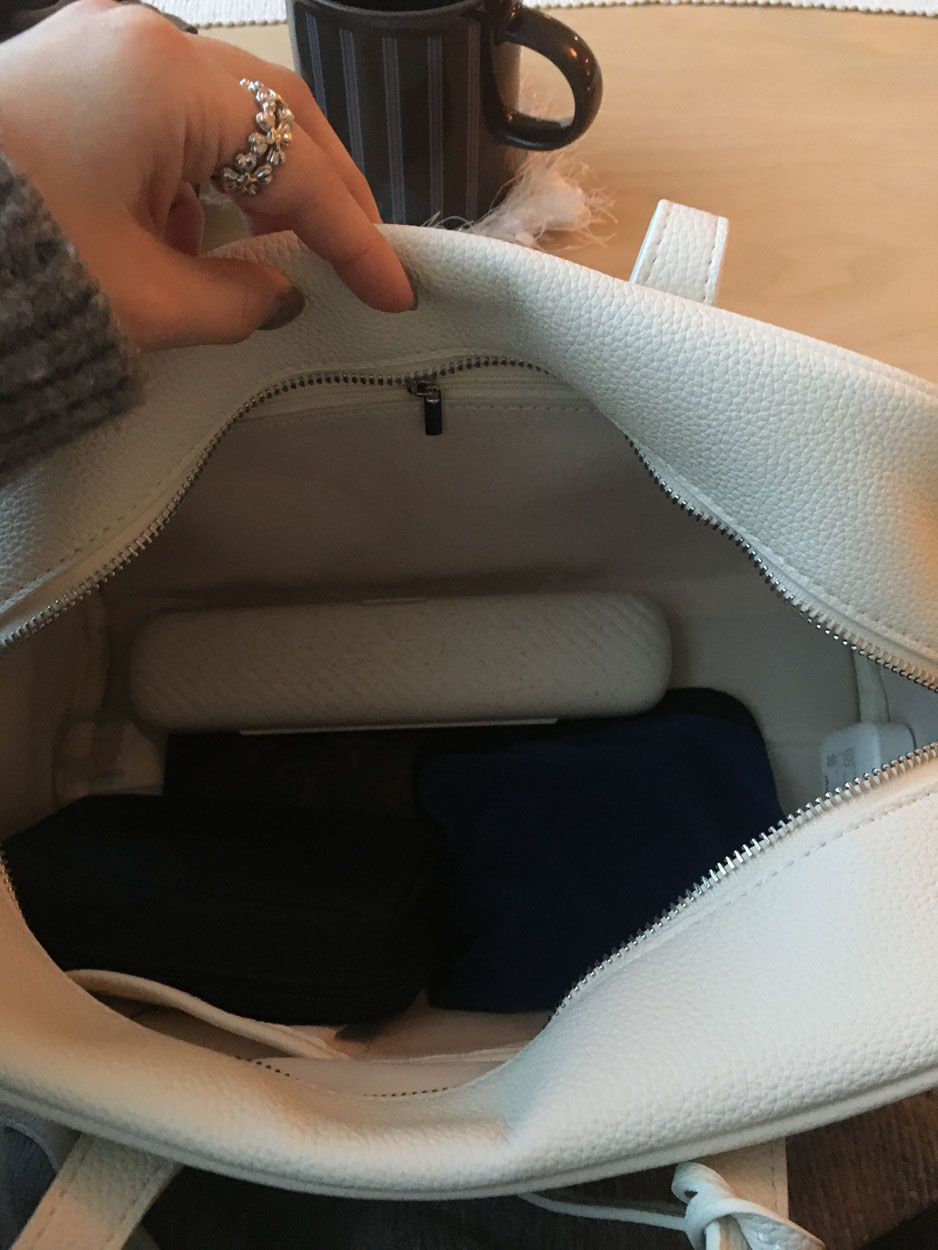 [일부당일] 패너 사각 숄더백 심플 데일리 페이크 레더 보부상 토트백 웨어링무드 (3c) - 상세 이미지 4