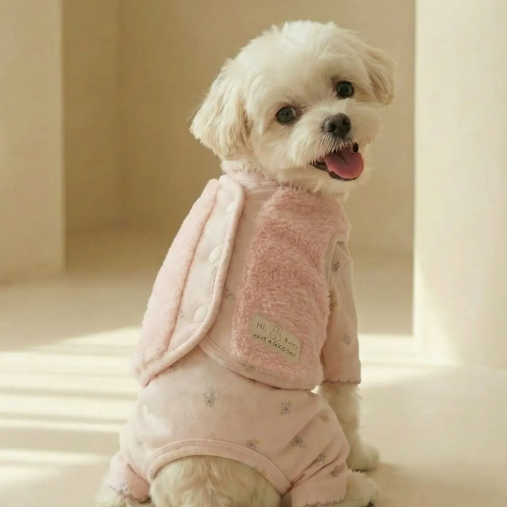 뚜담펫 강아지 겨울조끼 플리스 뽀글이 고양이 수면조끼