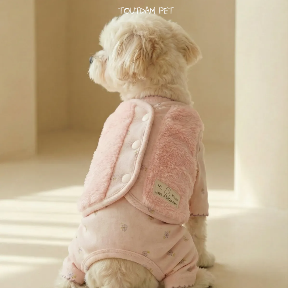 뚜담펫 강아지 겨울조끼 플리스 뽀글이 고양이 수면조끼 이미지 8