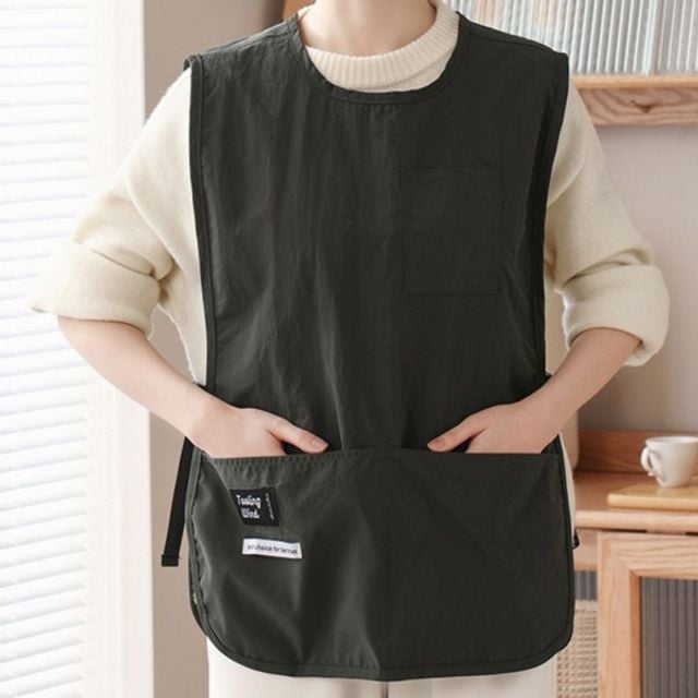 짧은 조끼 앞치마 레스토랑 식당 매장 카페 유니폼 블랙
