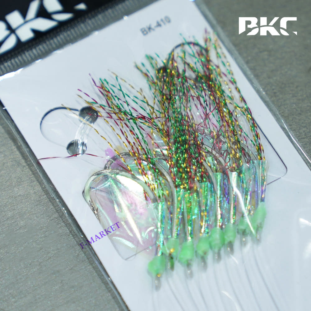 백경 우럭 축광바늘 세이코 바늘 어피 틴셀 22호 BK-410 - 메인 이미지