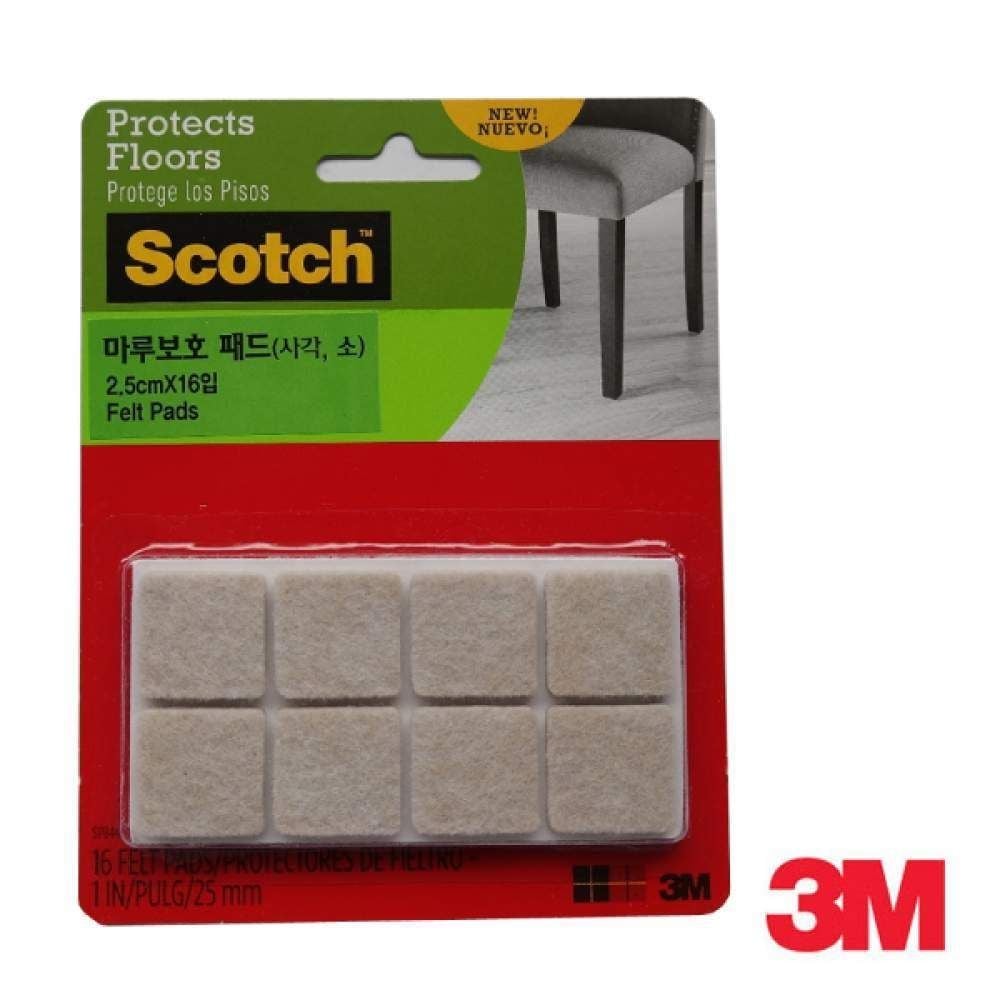 마루 보호용 사각 패드 소형 2.5cm 집안 바닥 스크래치 방지