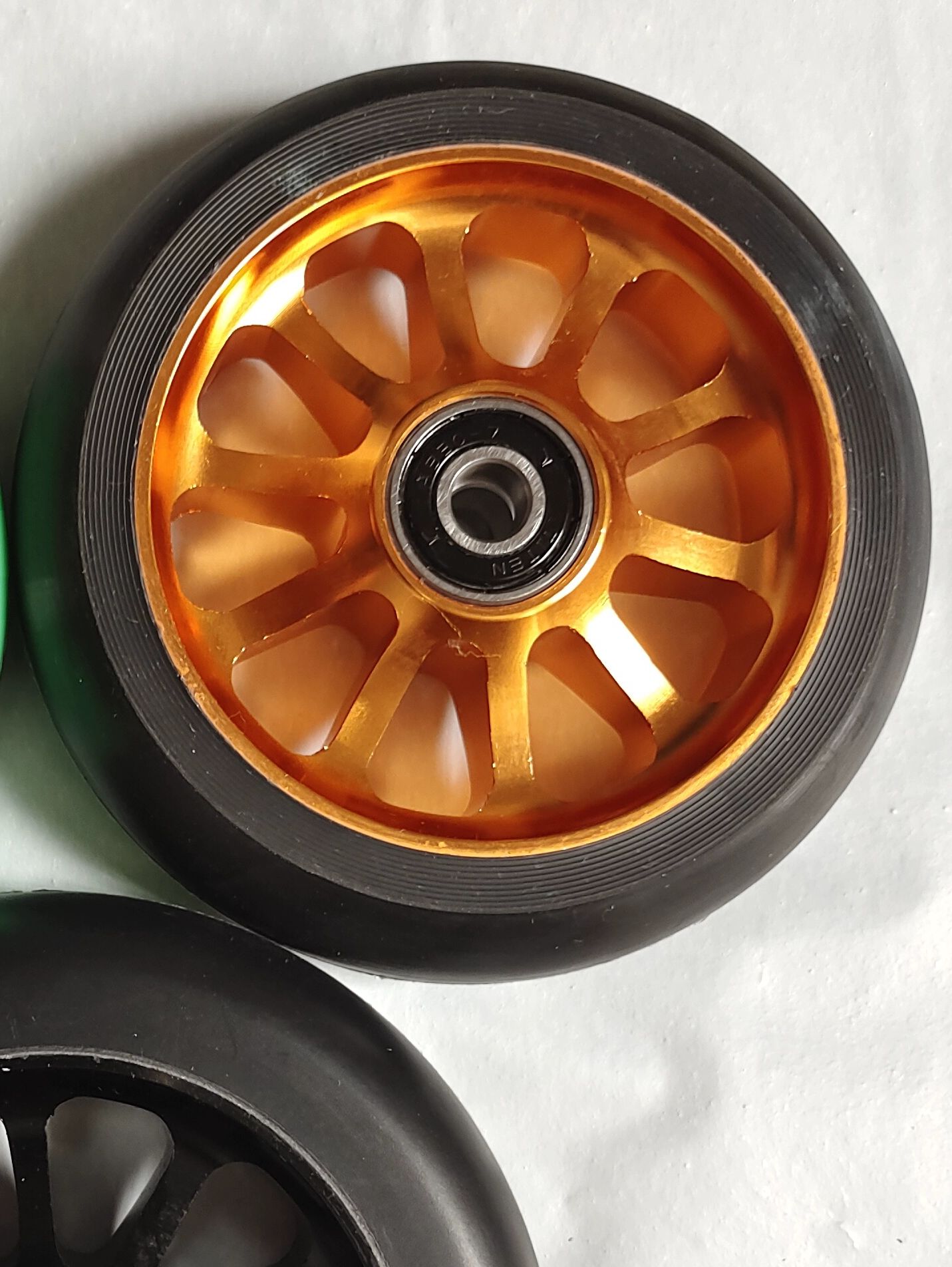킥보드 스턴트 스쿠터 큰바퀴 두발 묘기용 교체 알루미늄 100 x 24mm 고탄소강 - 상세 이미지 4