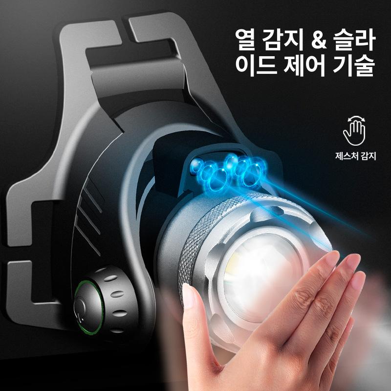 라이트 프리즘 모션센서 작업용 캡라이트 해루질 헤드램프 비감지 19800w 20시간 듀얼 리튬 배터리 - 상세 이미지 2