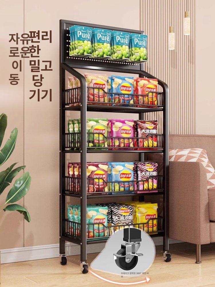 이동식 편의점 매대 행사 팬트리 PC방 카운터 마트 4단 60 x 27x140 A - 상세 이미지 3