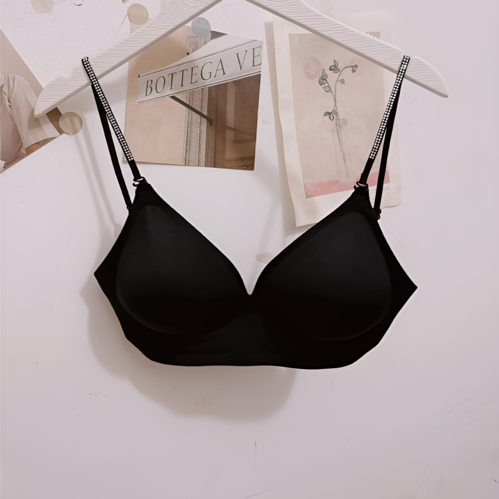 오프숄더브라렛 얇은끈 백리스 패드일체형 벌어진 처짐 쳐진가슴 모아주는 리프팅 심리스브라 - 상세 이미지 3