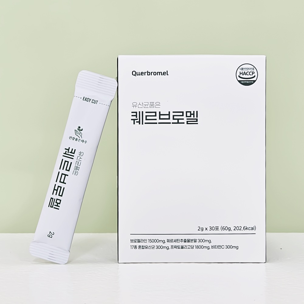 파인애플효소 브로멜라인 퀘르세틴 유산균 비타민C 퀘르브로멜 2g x 30포 이미지 6