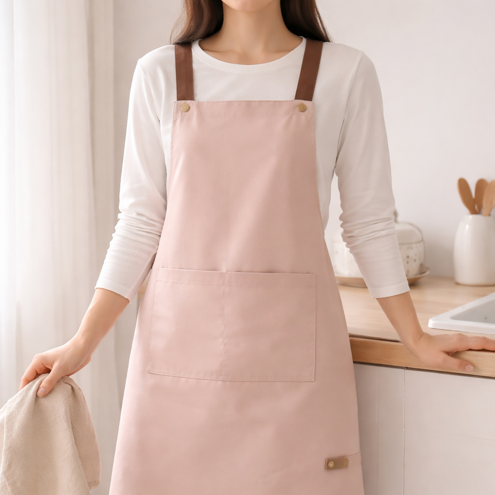 H형 방수앞치마 어린이집 보육교사 카페 미용실 미술 앞치마 블랙, 기본