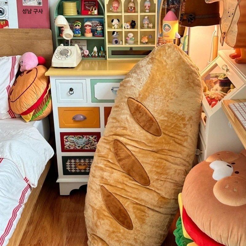 롱 브레드 쿠션 플러시토이 바디베개 대형 인형 베개 침대 소파 인테리어용 - 상세 이미지 4