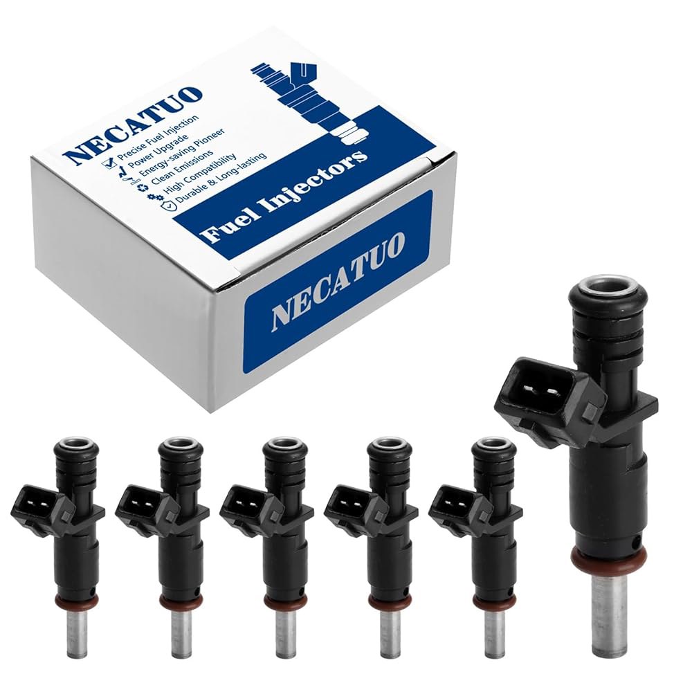 Set of 6 Fuel Injectors - Compatible with BMW 125i 128i 323i 325i 325xi 328i 328xi 330i 330xi 525i - 상품 이미지