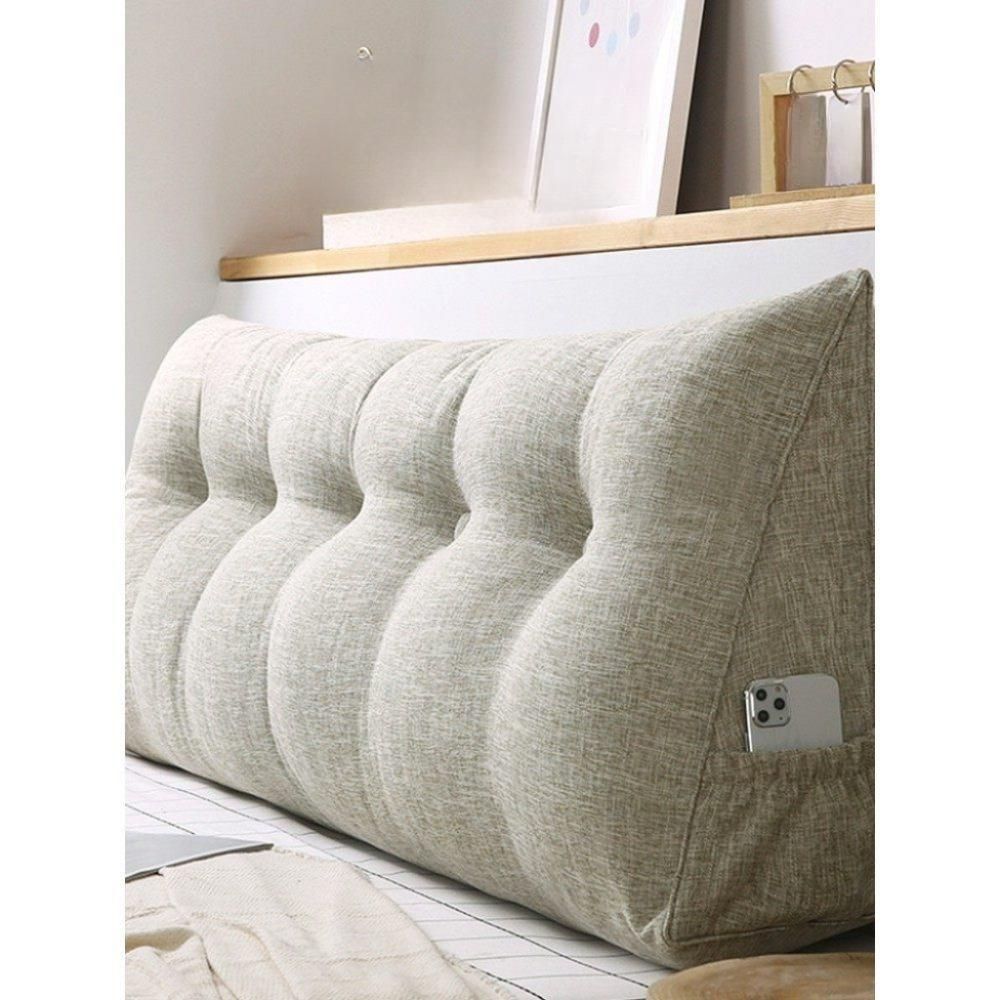 침대 등받이 쿠션 가을 향수 색상 (면 리넨) 길이 60 x 높이 50 x 두께 20cm - 상세 이미지 2