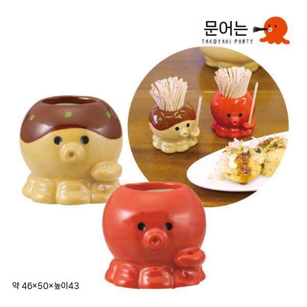 타코 프렌즈 타코야끼 이쑤시개 치실홀더 케이스 귀여운 소품 - 상세 이미지 3