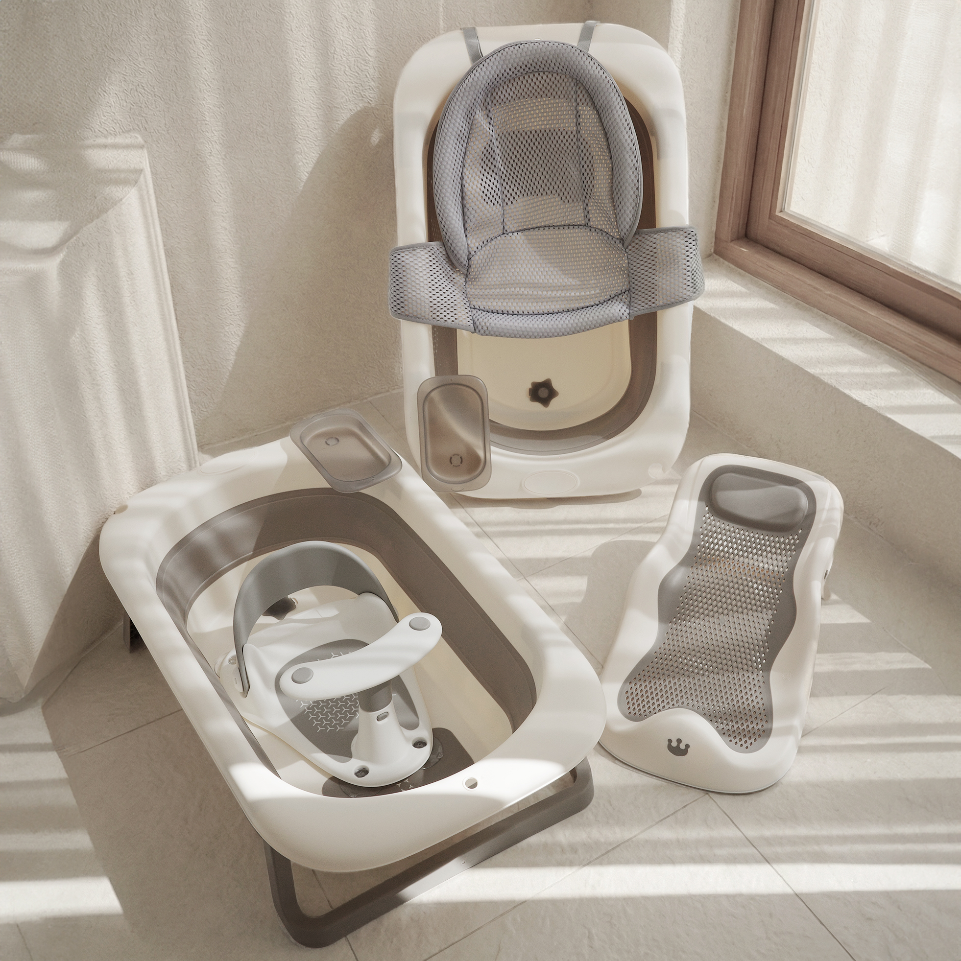 메리본 신생아 아기욕조 싱크대 목욕 접이식