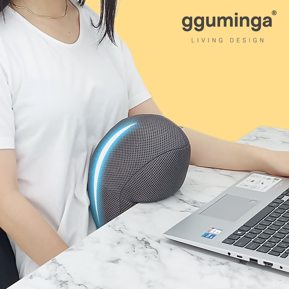 바른자세 허리 배 쿠션 요추 베개 전만 배받이 등 사무실 의자 쿠션 소형