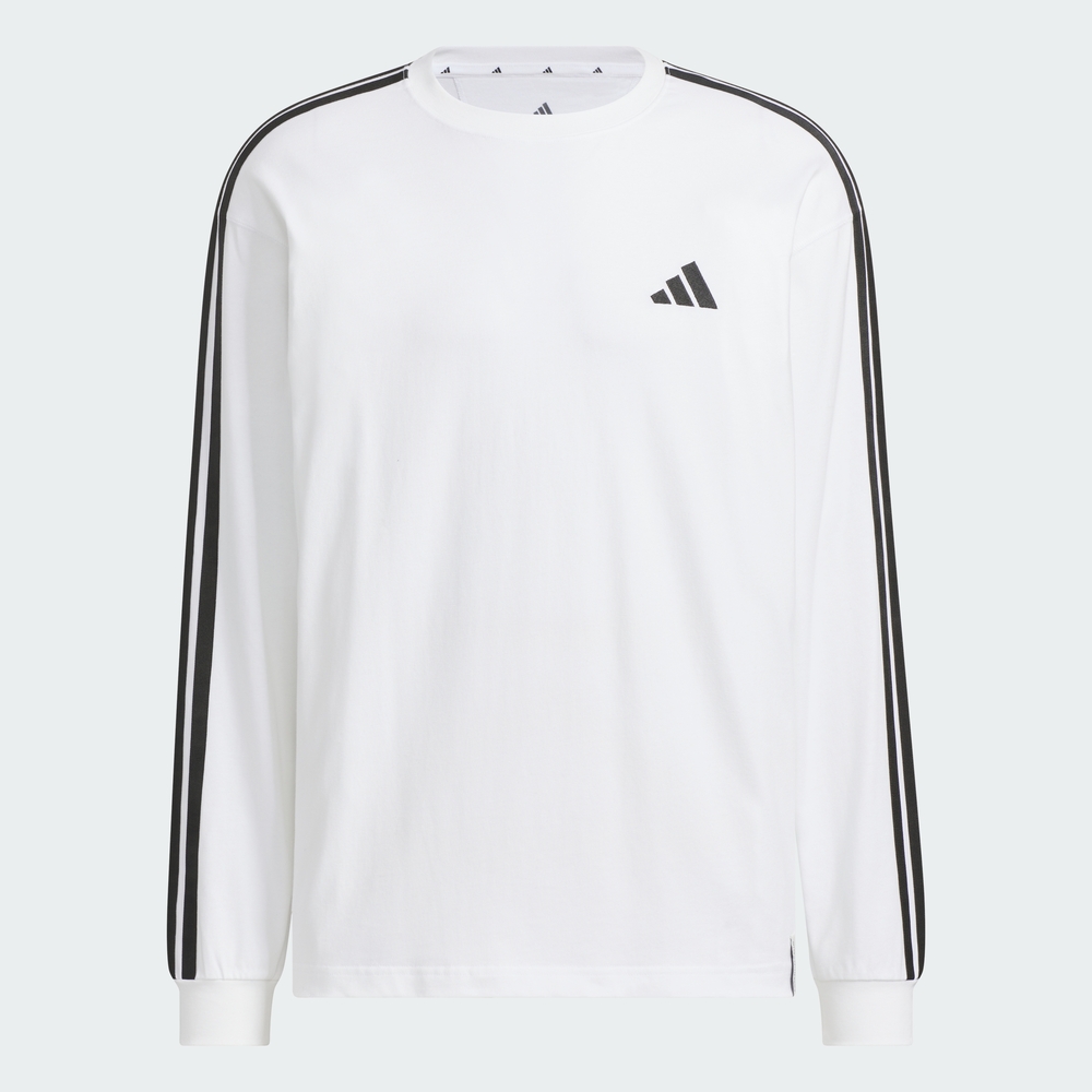 [아디다스 공식] ESSENTIALS PLUS LOOSE FIT 3 STRIPES SINGLE JERSEY 롱 슬리브 티셔츠 KF3731 - 상세 이미지 5