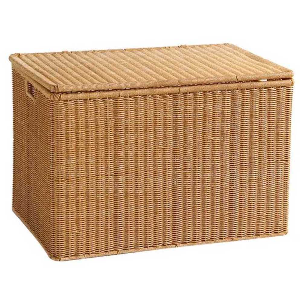 대형 라탄바구니 수납 바스켓 사각 보관함 정리 박스 62x40x41cm - 상품 이미지