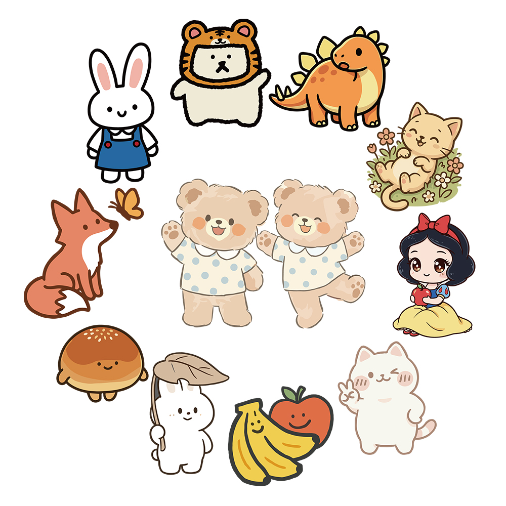 배경없는 네임스티커 이름표 어린이집 이름스티커 투명 uv 방수 네임스티커 A01 이미지 4