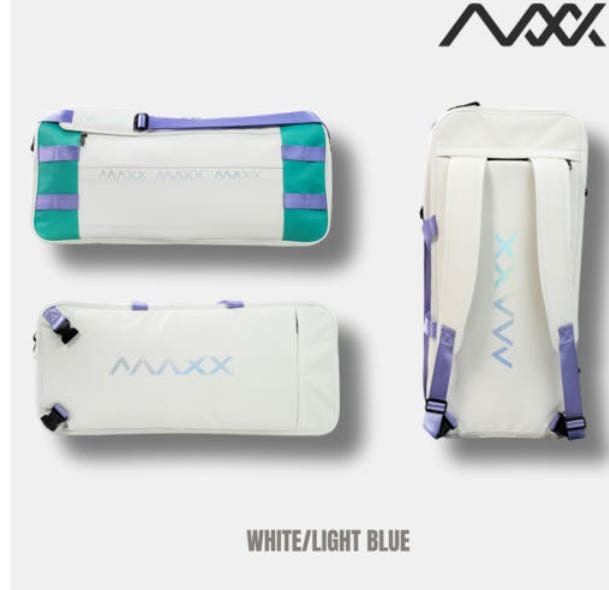 맥스 배드민턴 가방 3단 스포츠 토너먼트 사각 백팩 MKBAG001 Gold Blue - 상세 이미지 2