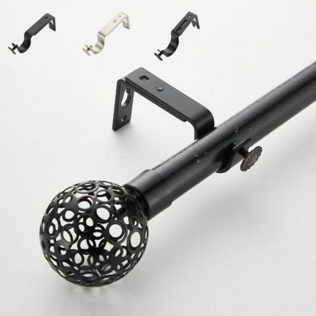 커튼봉 걸이 데일리 2개입 브라켓 클래식 지지대 압축 d22 블랙 2p