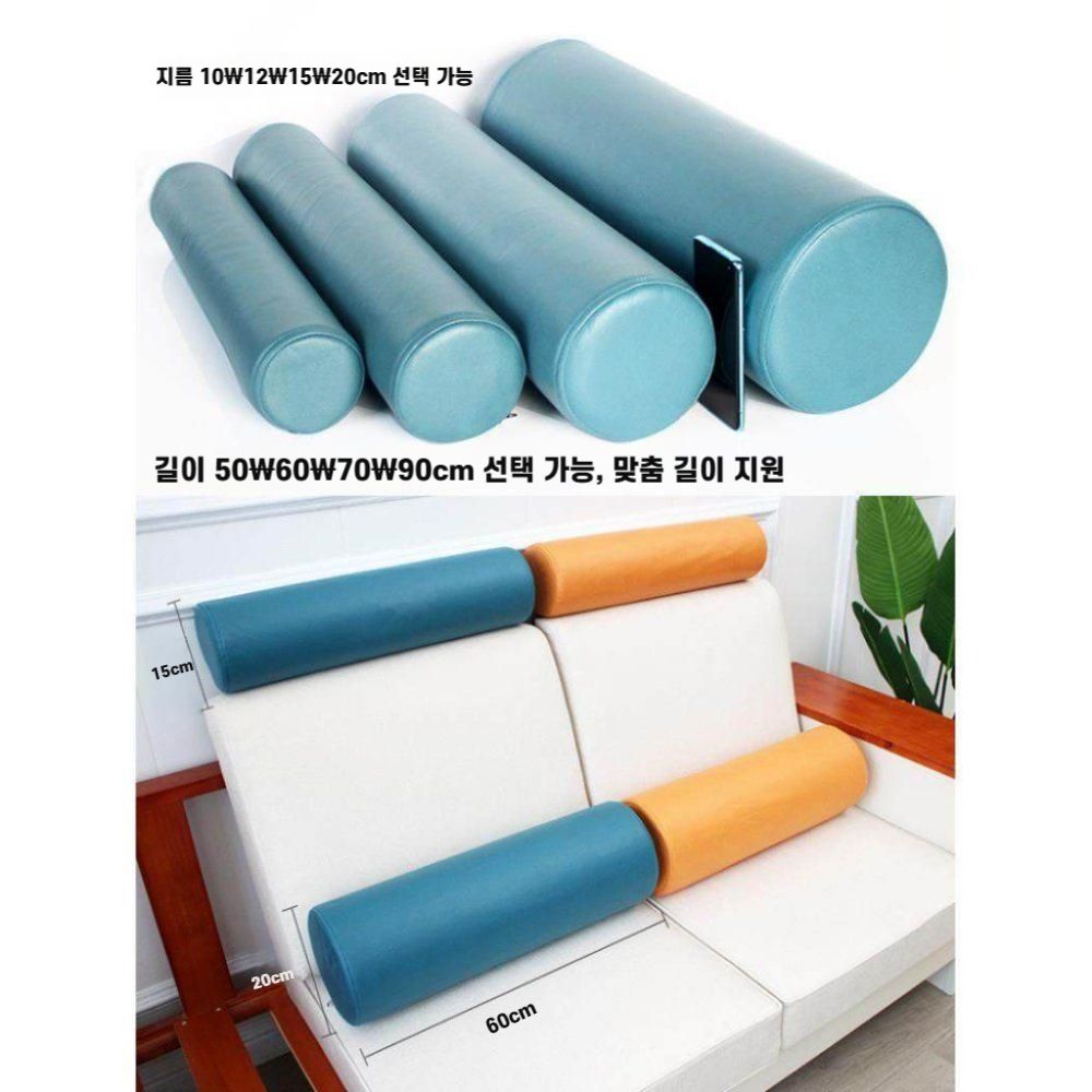 메모리폼 요추 베개 허리 받침대 베이지색 경추 베개 10cmx50cm - 상세 이미지 3