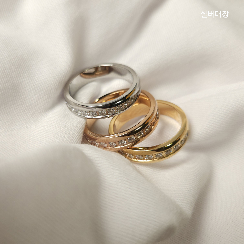 써지컬 반지 레이어드 링 선물 패션 써지컬스틸 반지 - 상세 이미지 2