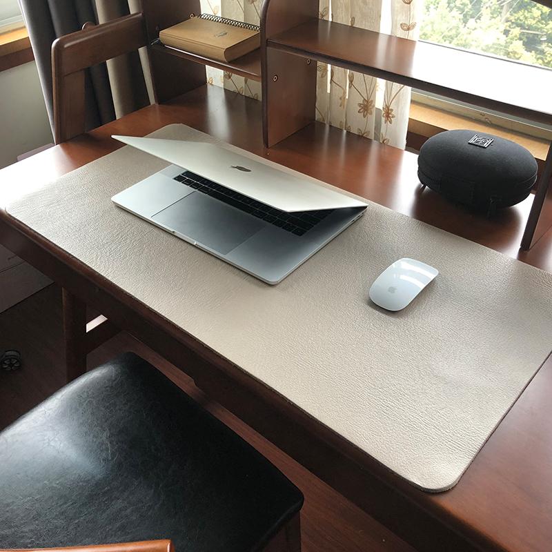 데스크 패드 가죽 장패드 컴퓨터 사무실 책상패드 논슬립 연그레이 400x800mm 2.8mm - 상품 이미지