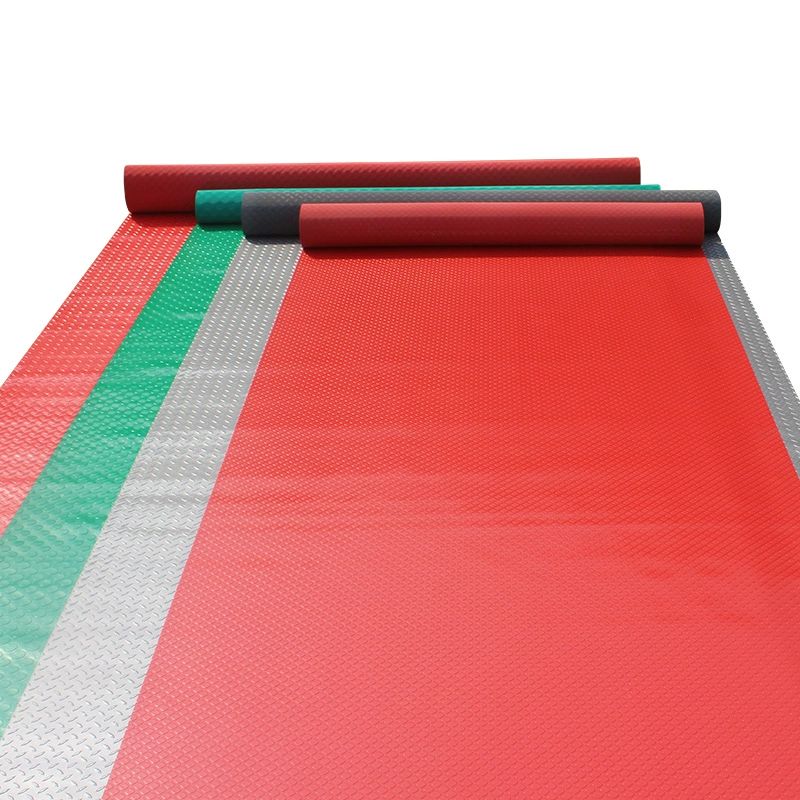 PVC 고무 논슬립 매트 미끄럼방지 바닥 장판 깔판 레드 헤링본 0.6m x 0.5m 레드 - 상세 이미지 5