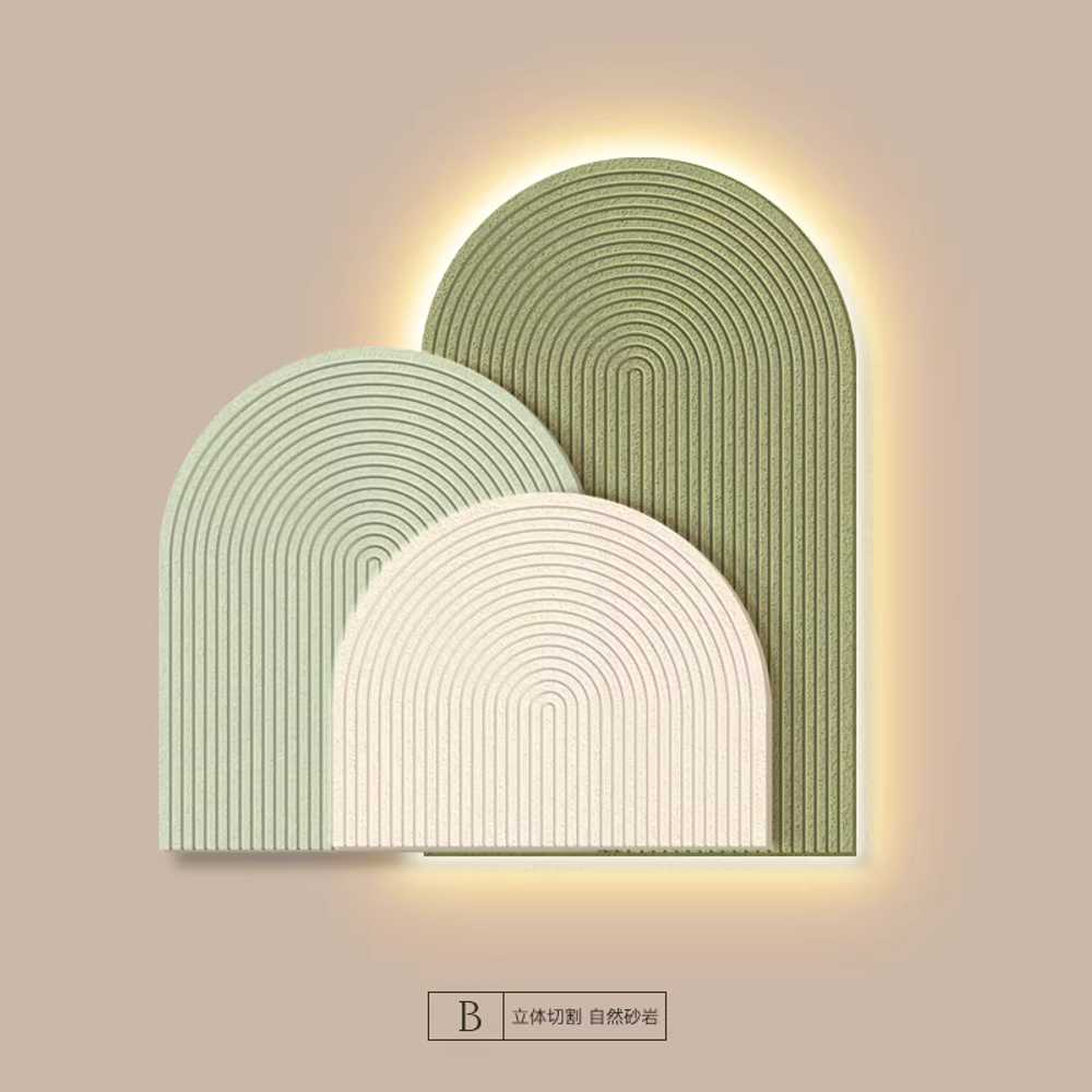 벽걸이 장식 모던 거실 카페 소품 미니멀 인테리어 50x45/50/70cm 조명 없음 A - 상세 이미지 4