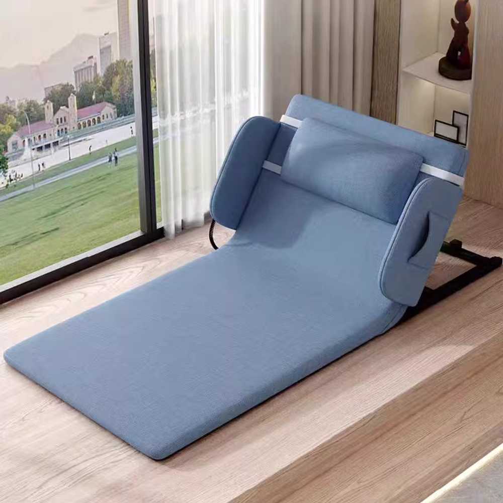 전동 침대 매트리스 각도 조절 등받이 원룸 베드 보조 전동 75cm 그레이+고정 팔걸이 - 상세 이미지 2