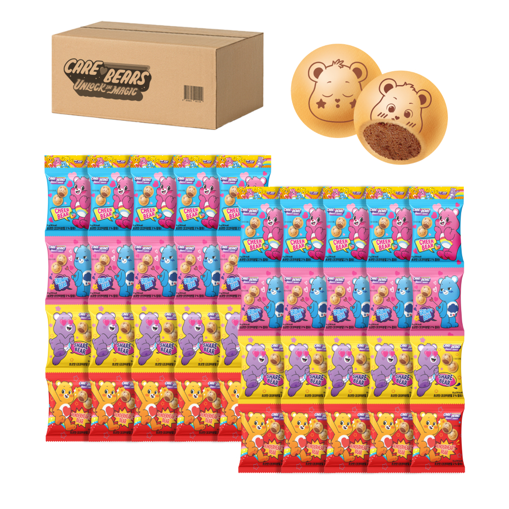 케어베어 줄줄이 초코 쿠키 비스킷 대용량 간식 15g, 40개 - 상품 이미지