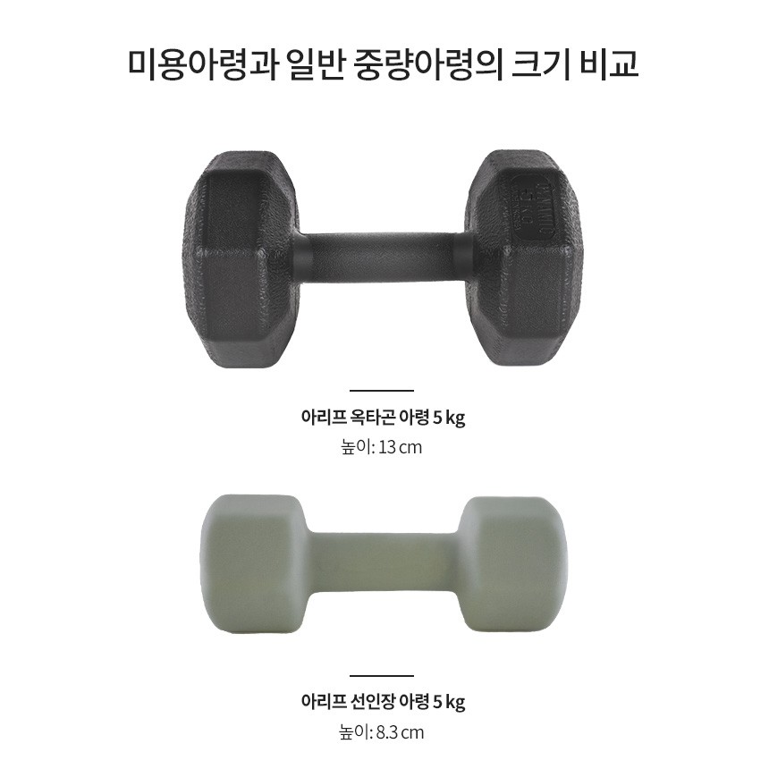 아리프 선인장 미용 아령 여자 홈트 덤벨 8kg, 2개, 그레이 라벤더 이미지 8