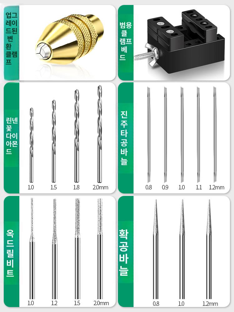 줄눈 셀프 시공 메지 제거 타일 줄눈제거 욕실 시공용 201 진주 펀치 세트 - 상세 이미지 4