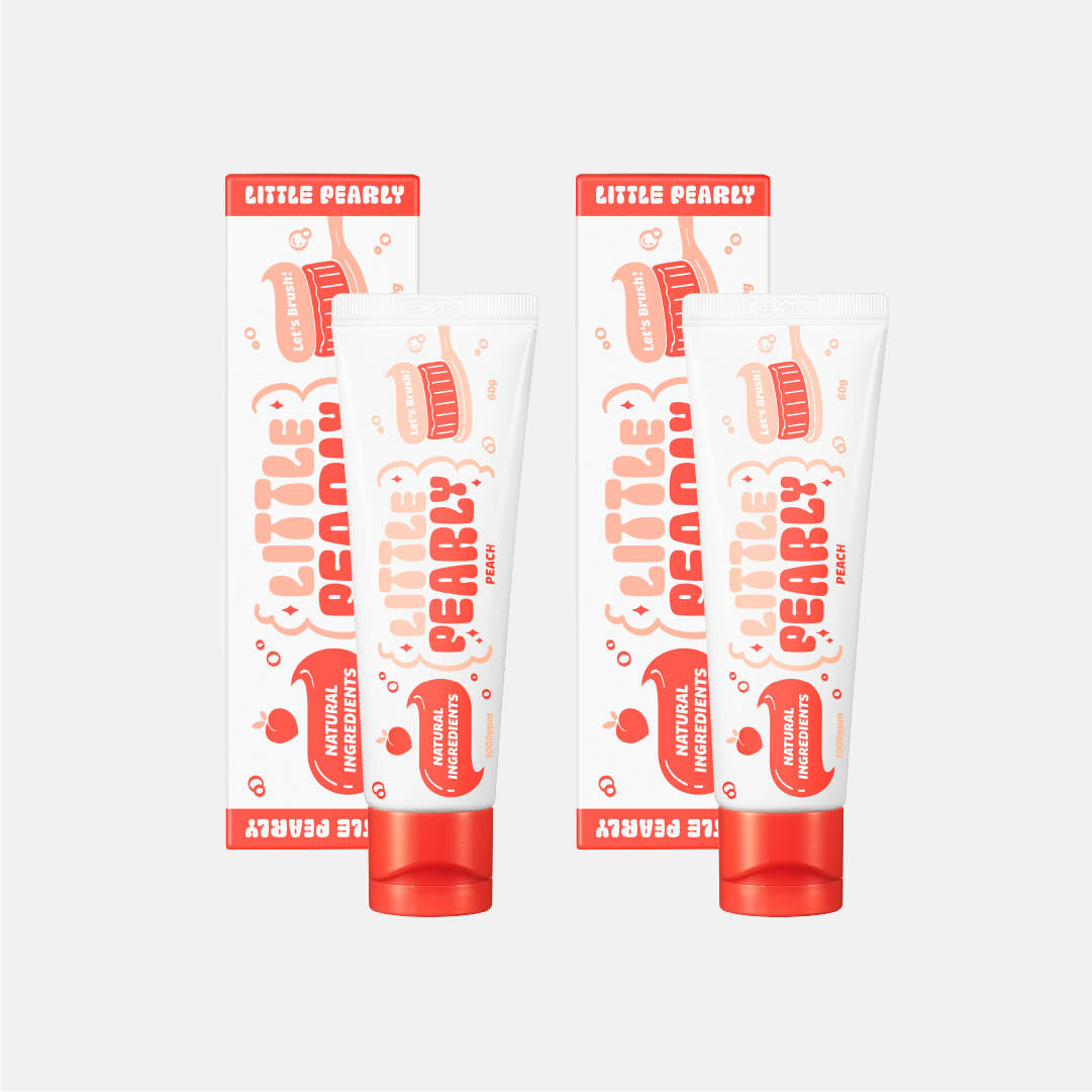 리틀펄리 어린이 고불소 비건 치약 복숭아향, 60g, 2개 - 상품 이미지