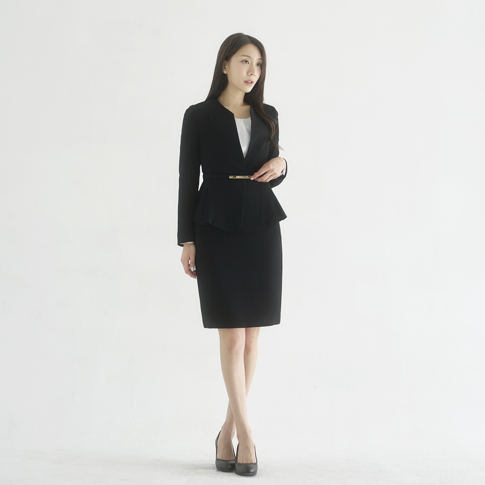 H라인 정장 치마 검정색 스커트 [세라] - 상세 이미지 5