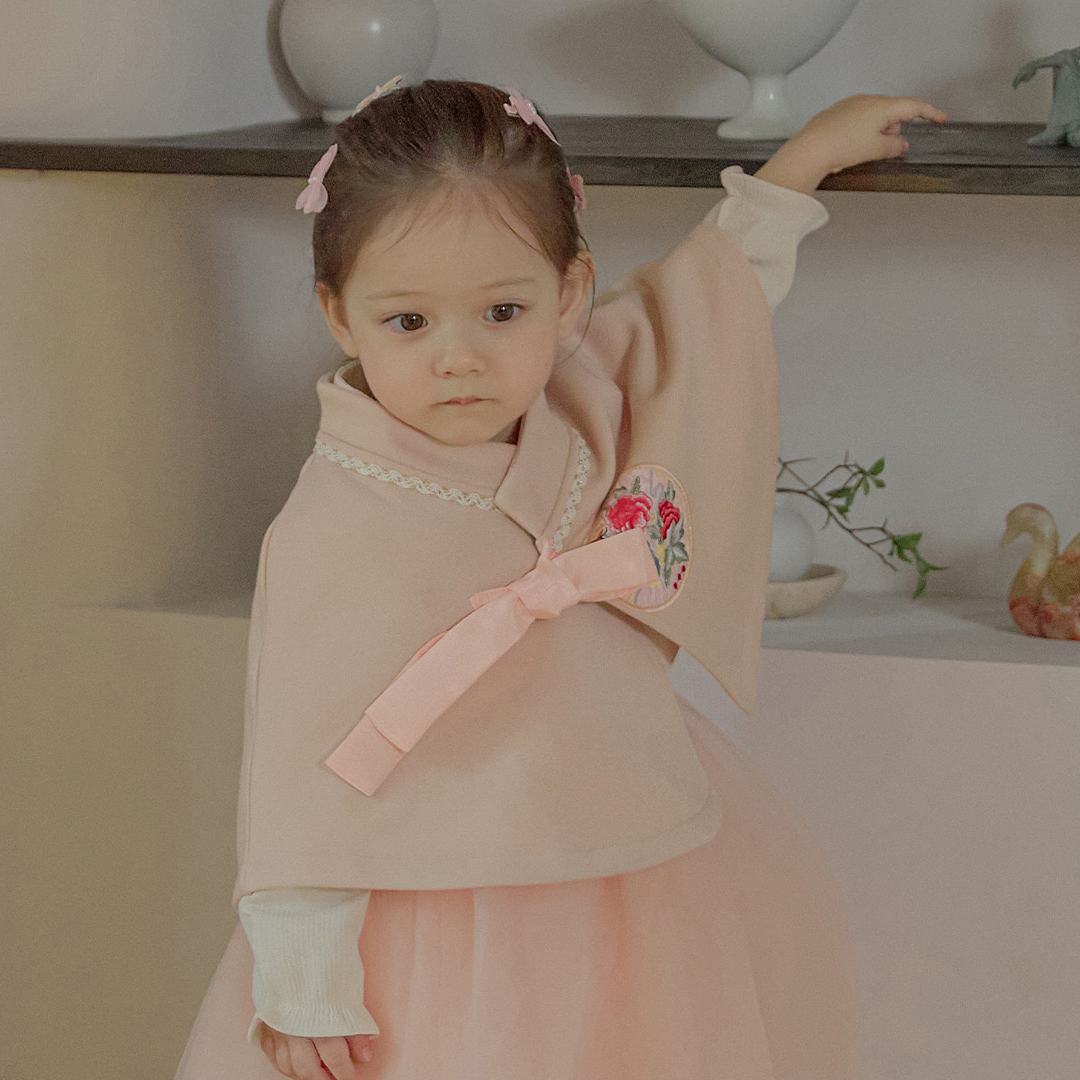 아기한복 망토 여아 백일 돌잔치 촬영의상 어린이집 화온 - 상세 이미지 4