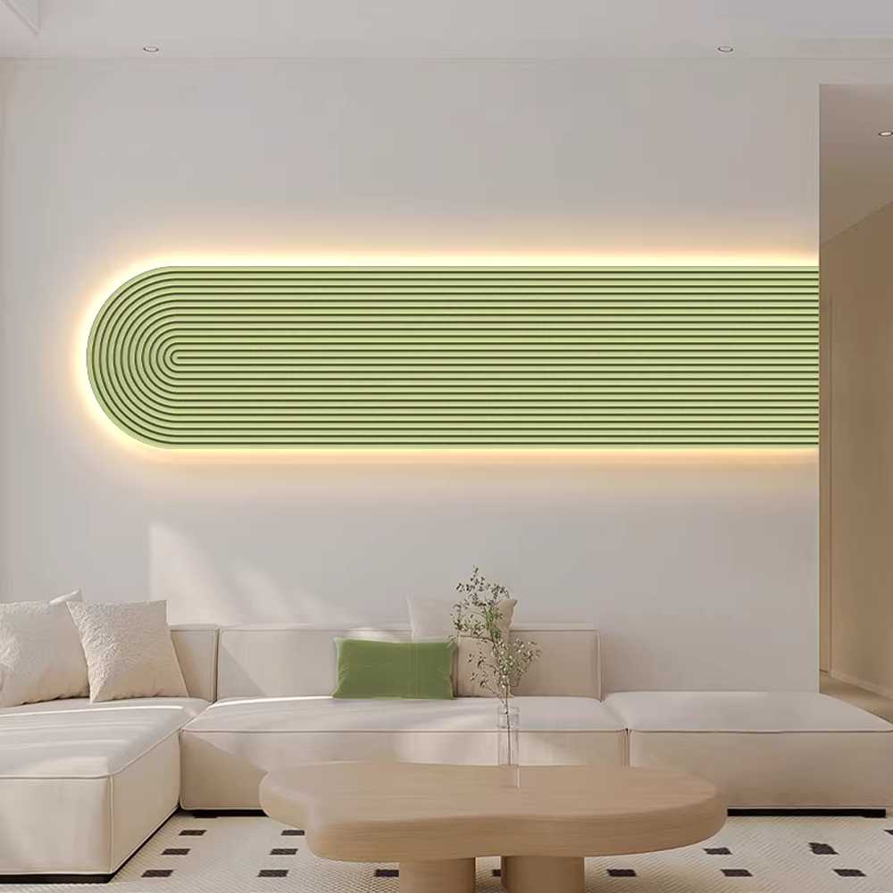 벽장식 인테리어 모던 디자인 카페 벽데코 오너먼트 A 120x30cm 전원 연결형 리모컨 - 상세 이미지 4