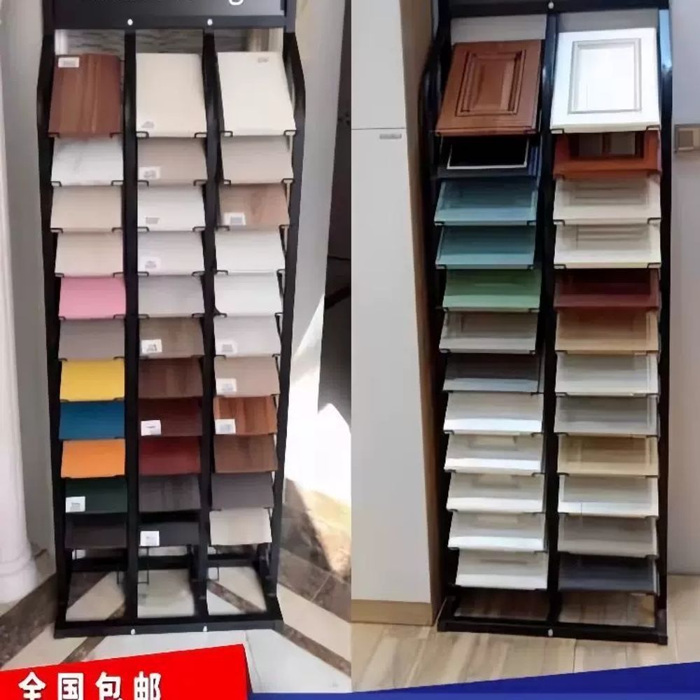 파셀몰 타일 거치대 진열대 샘플 선 A. 검은색 세로 400 깊이  300 너비 샘플 1줄 - 상세 이미지 2