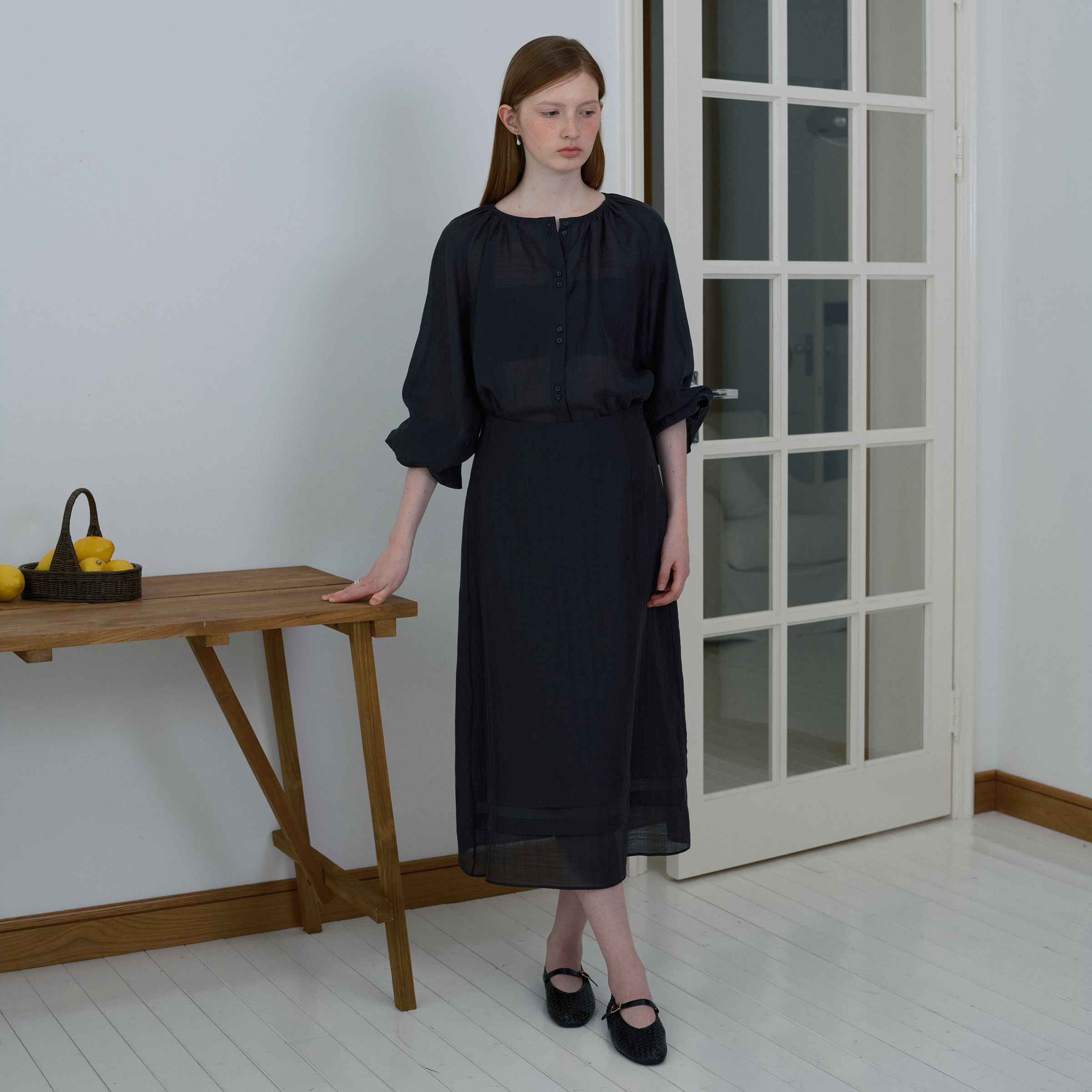 [네이버 단독][N도착보장][쥬시쥬디][SET] 시어 레이어링 블라우스 + 스커트 셋업 J1ST1N02 상세 이미지 7