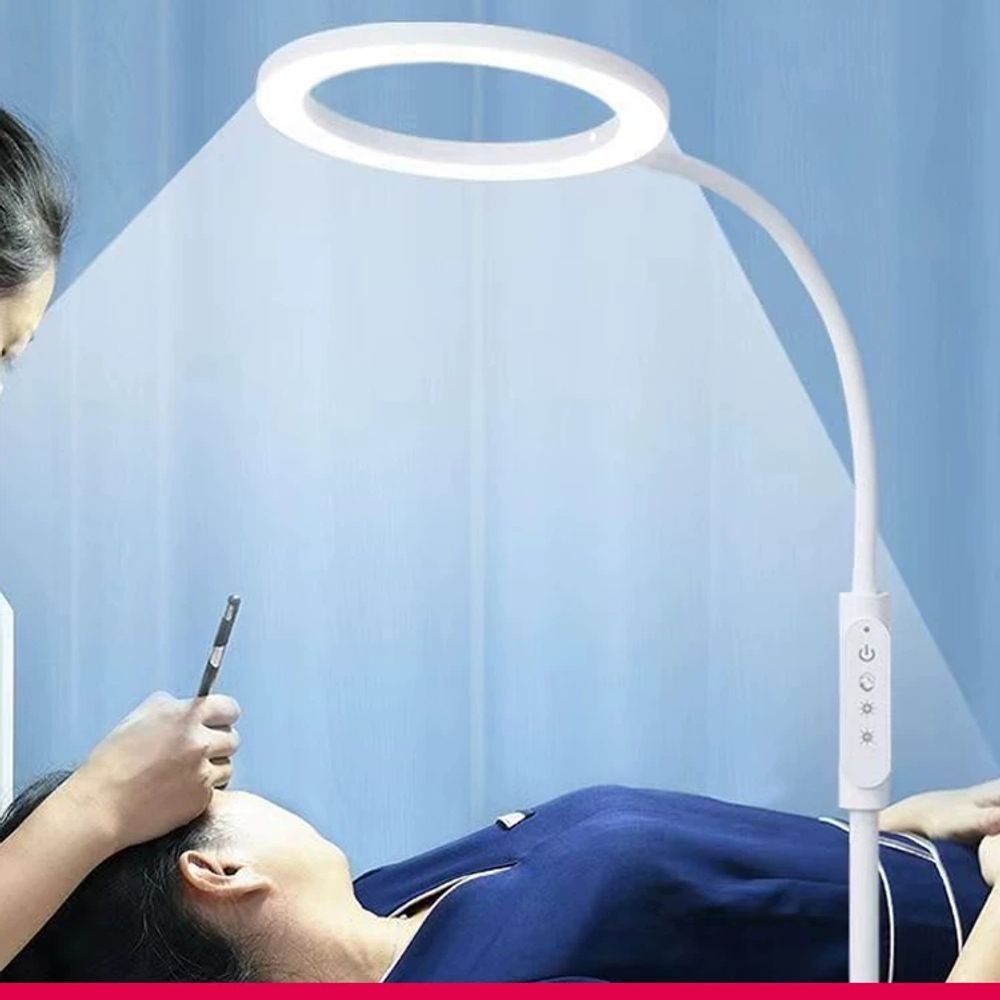 무영등 램프 동물병원 미용실 플로어 스탠드 A. 화이트 바디 18W 3색 조명 조절 밝기 - 상세 이미지 4