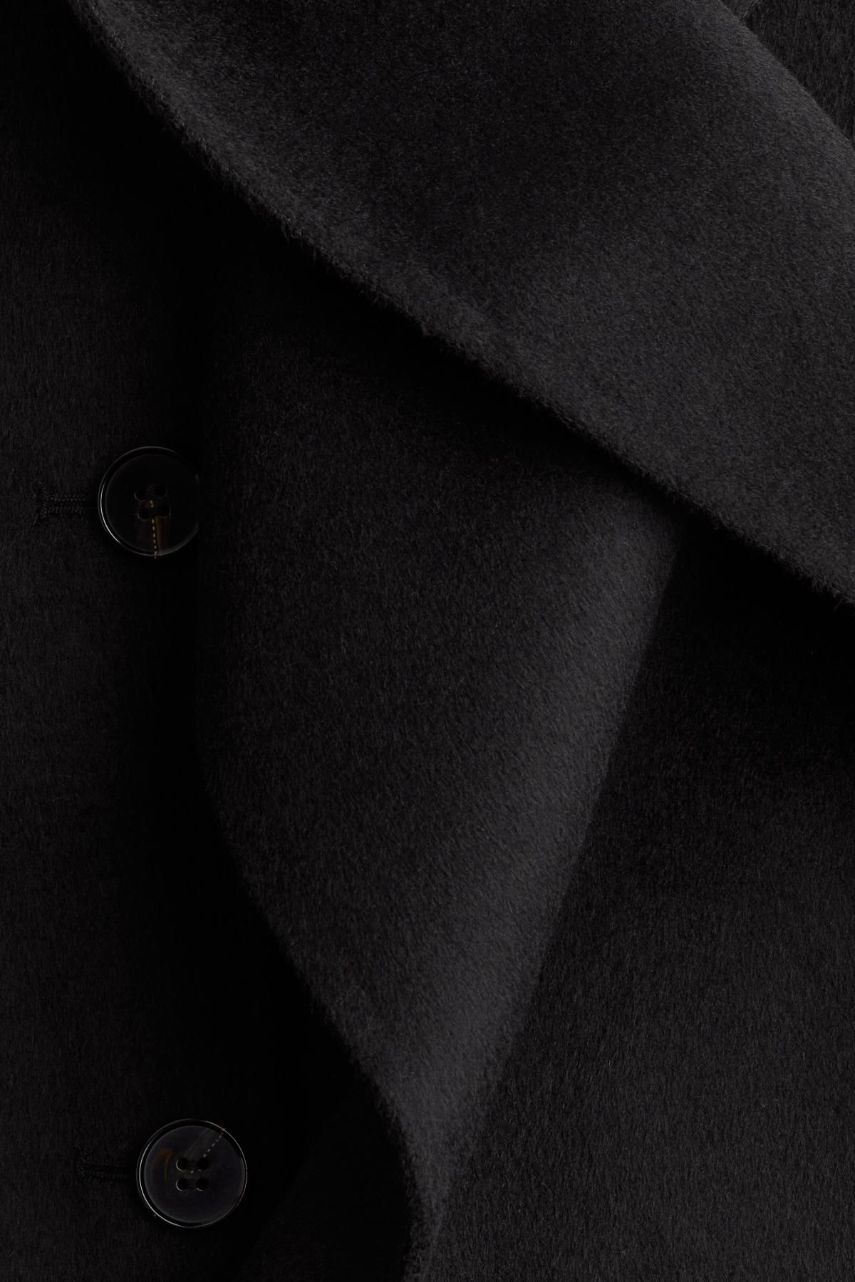 에이치앤엠 핸드메이드 울 블랙 롱 코트 1287858001 NEGRO