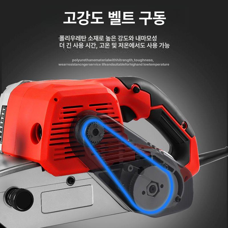 벨트 목공 미니 그라인더 핸드 샌딩기 밸트 핸디 연삭기 4인치 중장비 샌더 벨트 1개 역방향 거치대 - 상세 이미지 3